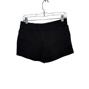J Crew‎ black floral stretch pull on Jacquard boardwalk shorts womens 4 comfort
